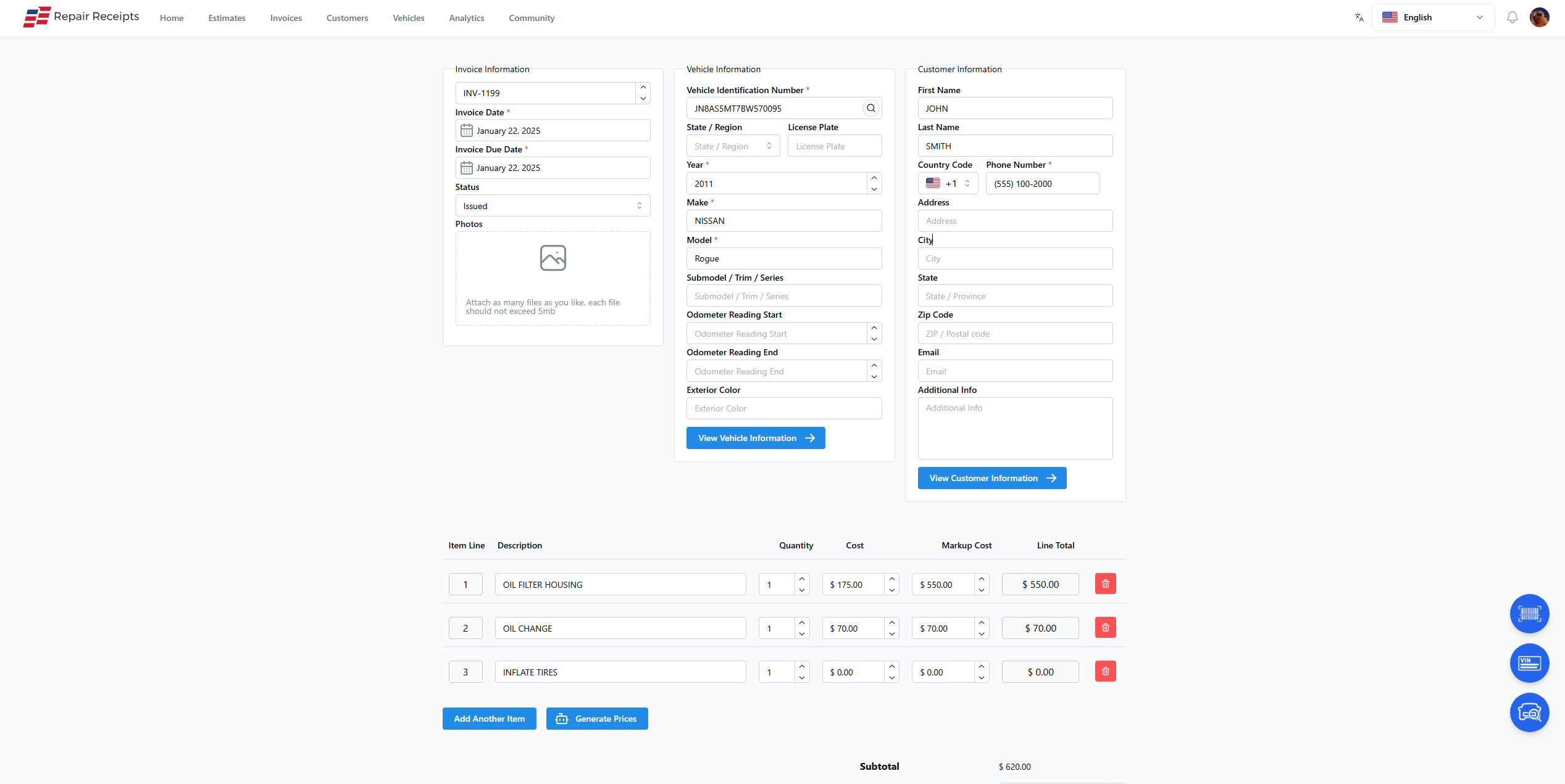 Support Dashboard